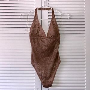 Floral Lace Bodysuit - Nude/Tan - New with Tags | Yummie by Heather Thomson